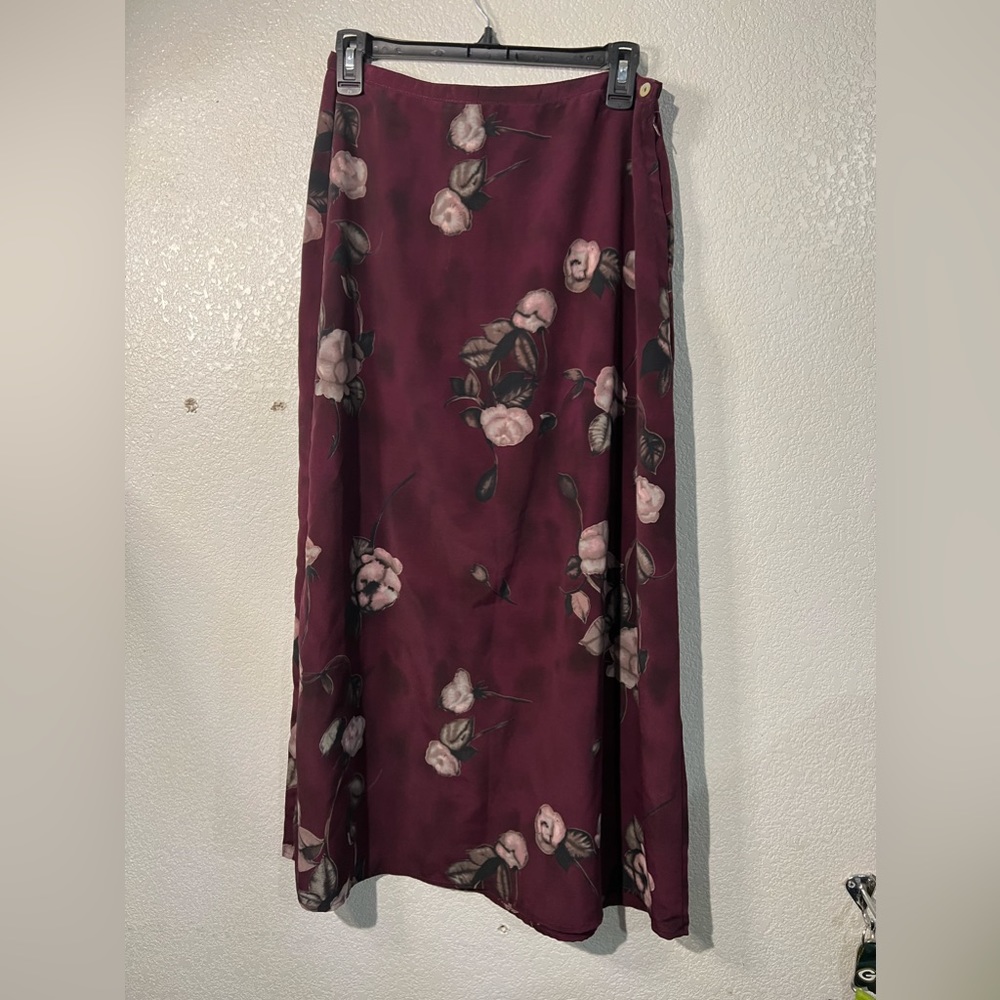 Floral Burgundy skirt